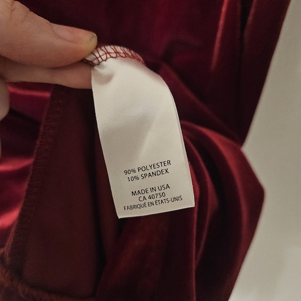 Vintage Guillaume Velvet Burgundy Skirt - Picture 2 of 4